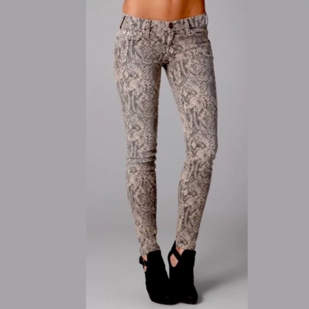 Current/Elliot Ankle Skinny Canvas Snake-Print